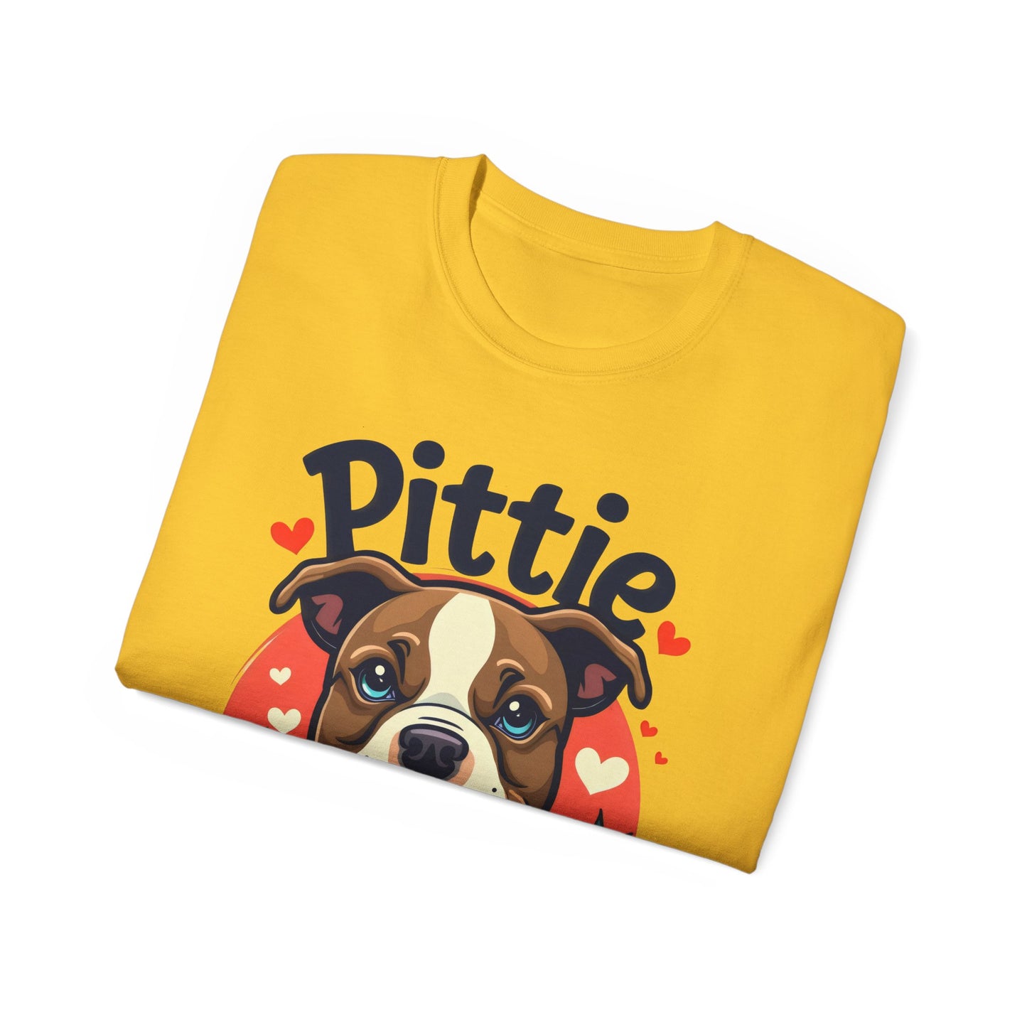 Cute Dog Cartoon Pittie Mom Organic T-Shirt