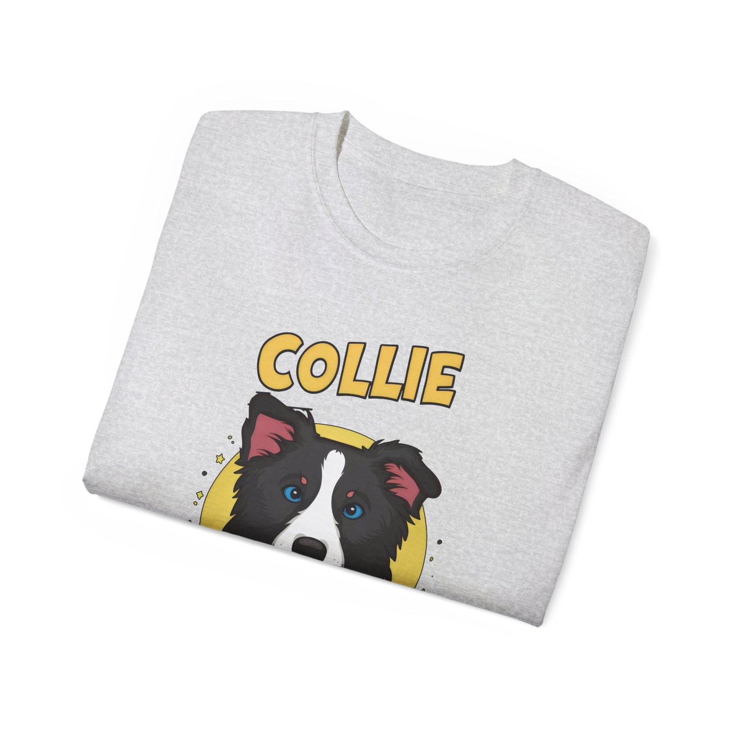 Cute Cartoon Collie Dad Organic T-Shirt