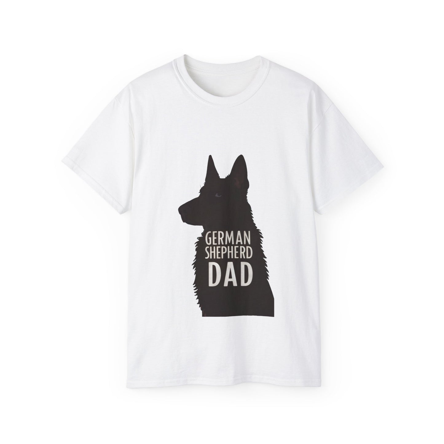 Cute Cartoon German Shepherd Dad Organic T-Shirt