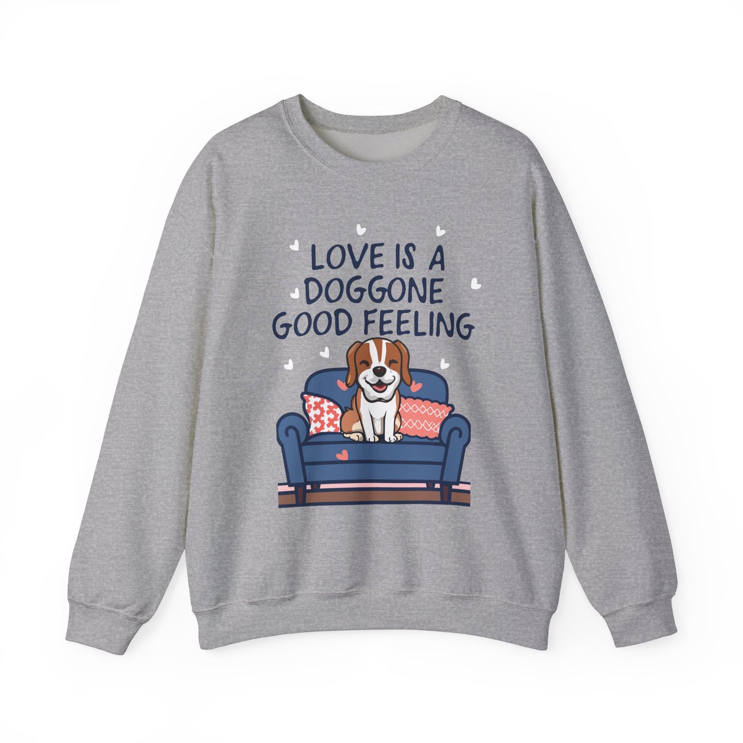 Cute Dog Cartoon Valentine's Day Meme Crewneck Sweatshirt