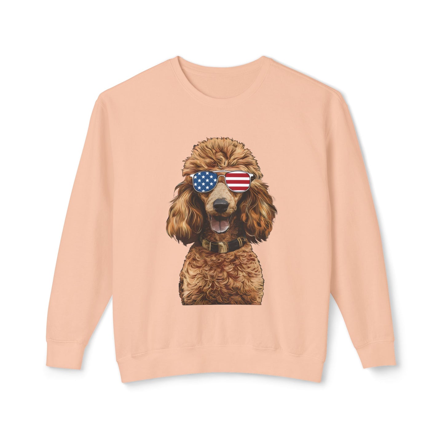 Cute Poodle in Sunglasses with US Lenses Sweatshirt