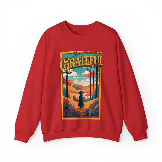 Tis the Season to be Grateful Thanksgiving Unisex Crewneck Sweatshirt