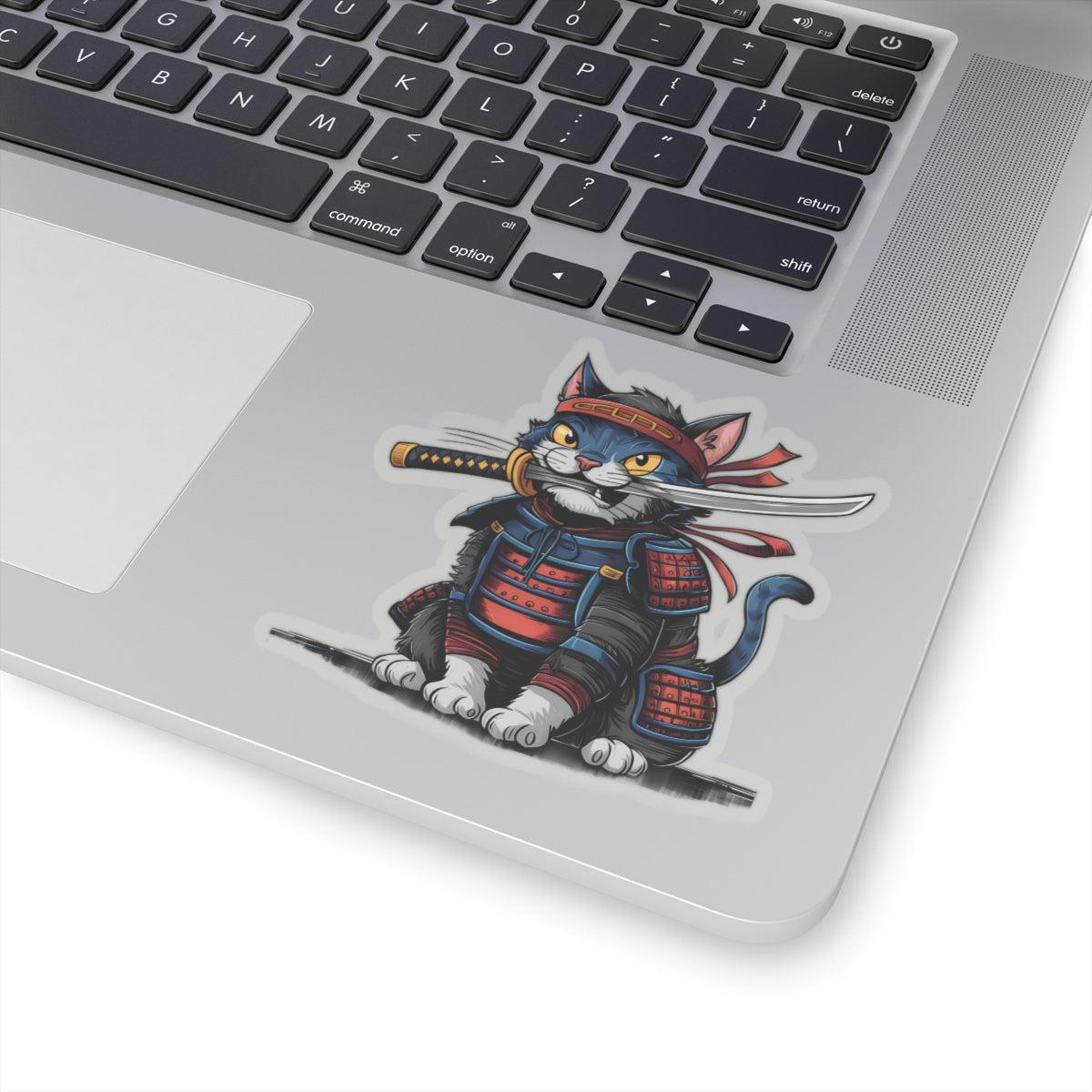 Cute Cartoon Samurai Ninja Cat Sticker