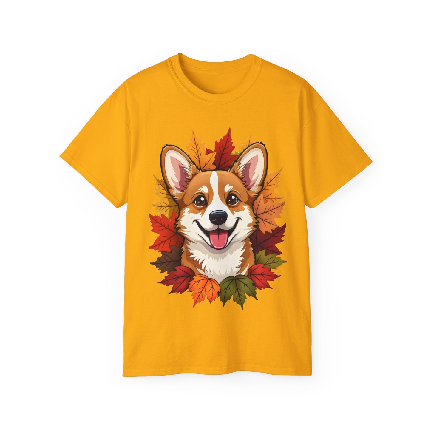 Cute Dog Cartoon Corgi Fall Tee