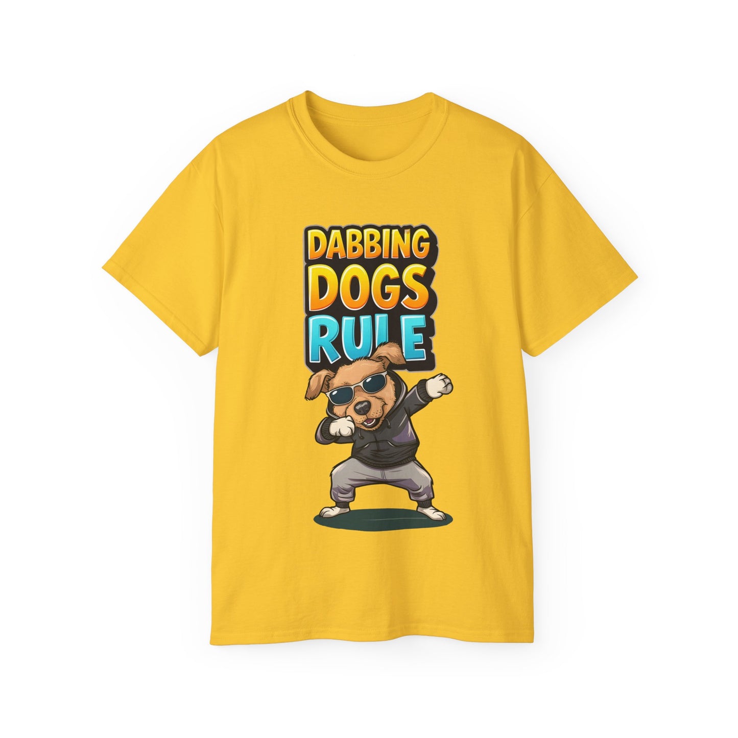 Cute Cartoon Dabbing Dogs Rule Unisex Organic T-Shirt