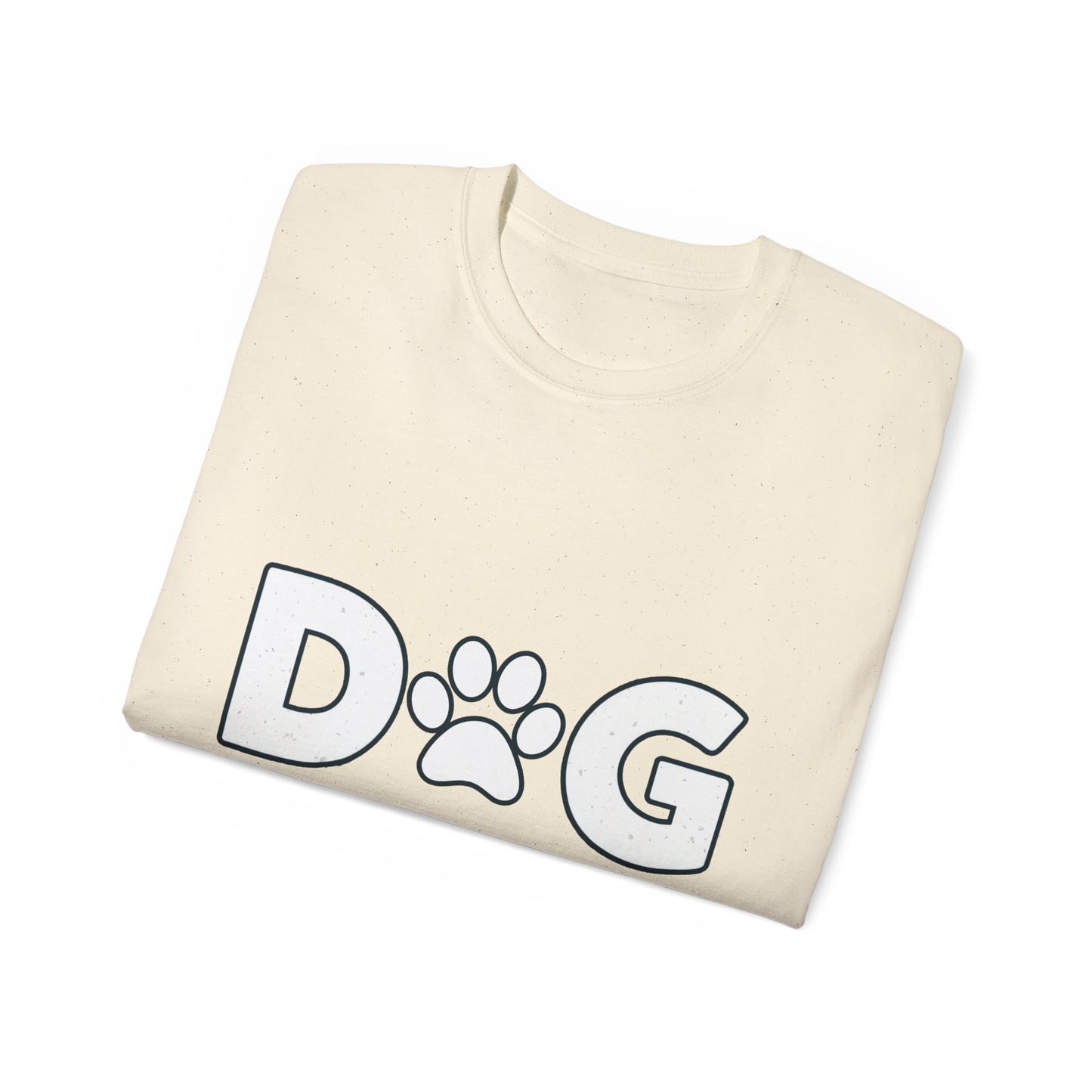 Cute Dog Dad Paw Print Unisex Organic T-Shirt