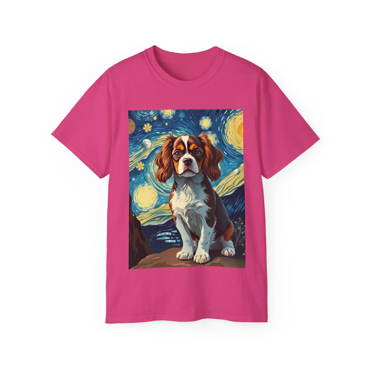 Starry Night Cavalier King Charles Spaniel Organic Tee