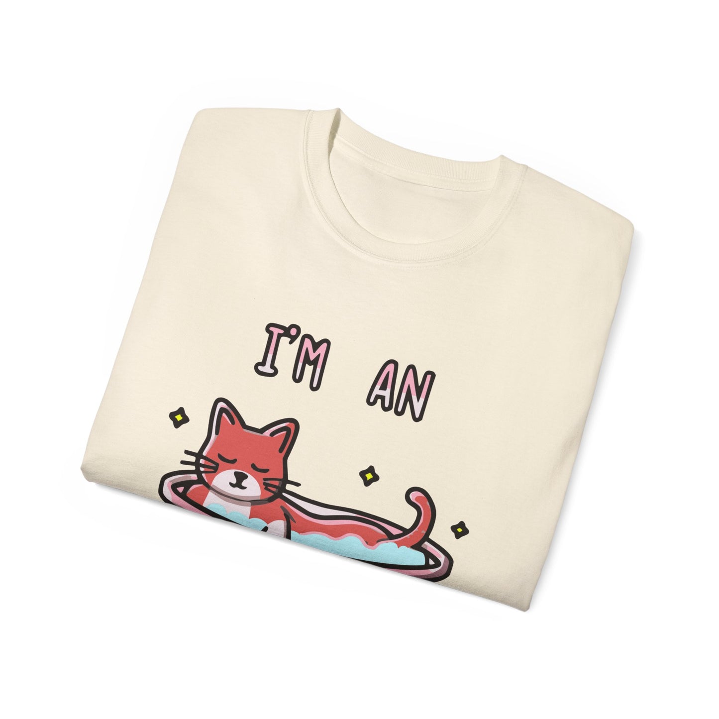 Cute Cat Cartoon I'm an Indoor Cat Unisex Organic T-Shirt