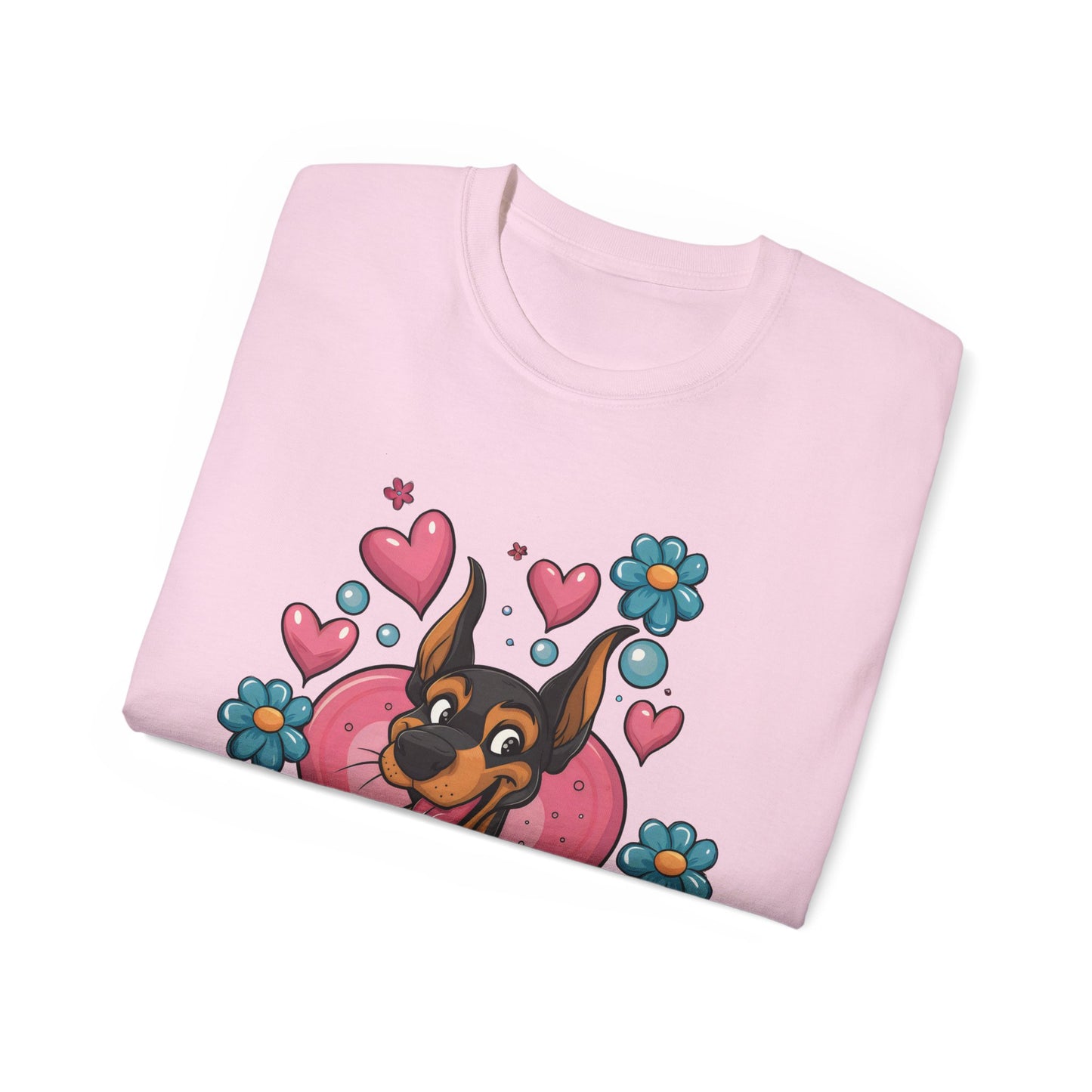 Cute Cartoon Dobie Mom Organic T-Shirt