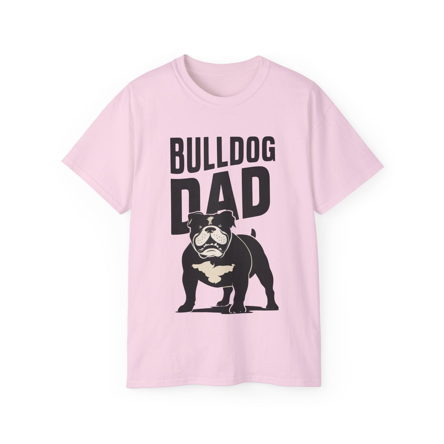 Cute Cartoon Bulldog Dad Organic T-Shirt