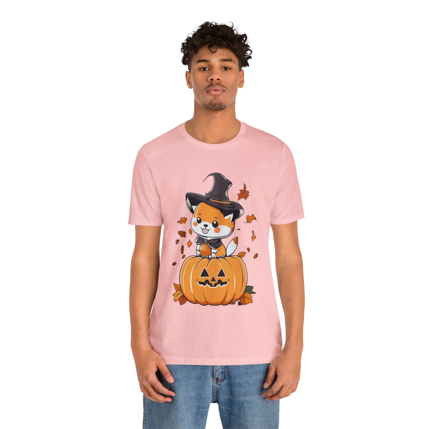 Cute Shiba Pumpkin Unisex Jersey Short Sleeve Tee