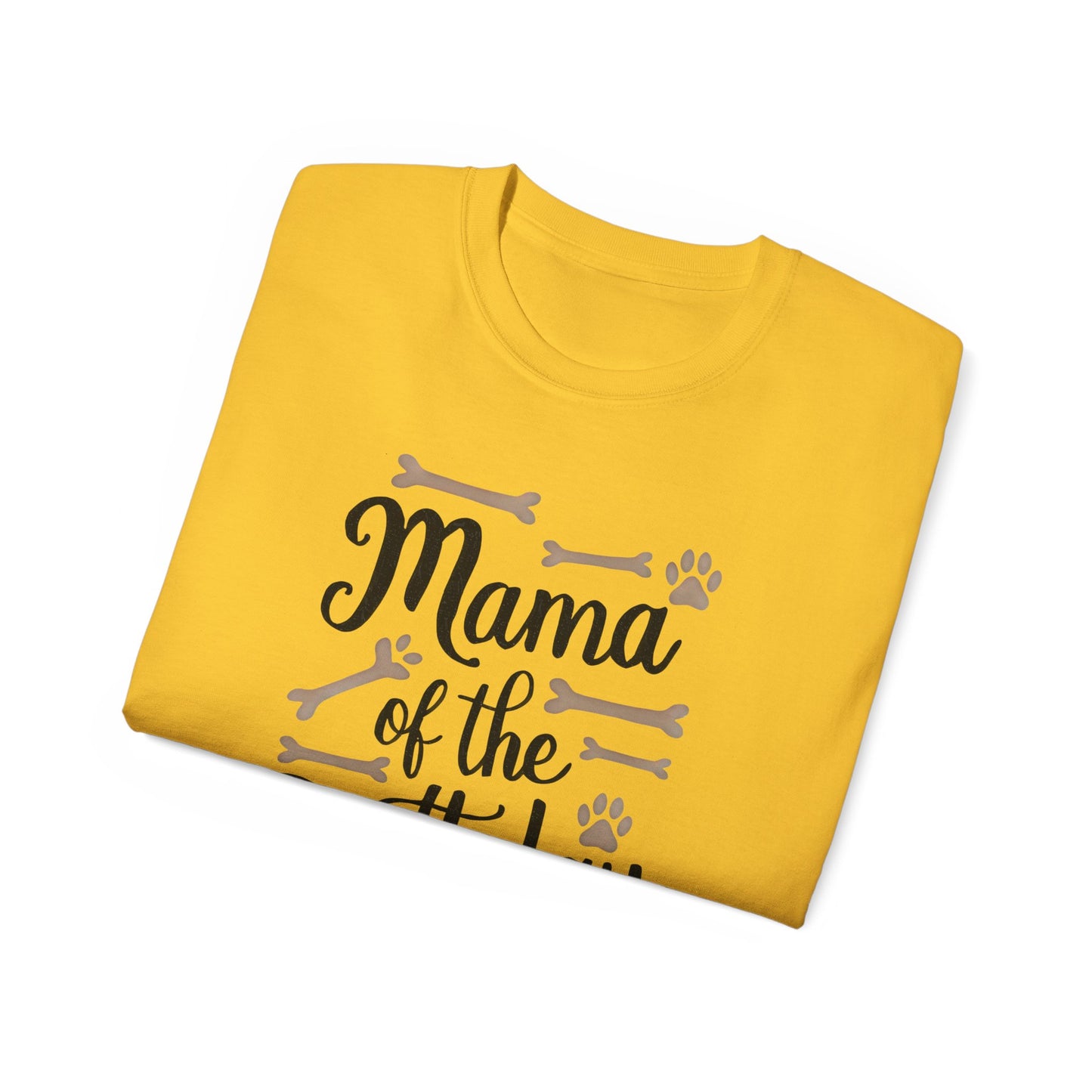 Cute Mama of the Birthday Girl Paw Print Organic T-Shirt