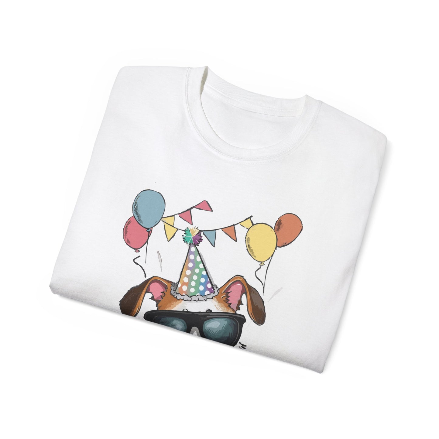 Cute Dog Cartoon I'm 10 in Dog Years Birthday Unisex Organic T-Shirt