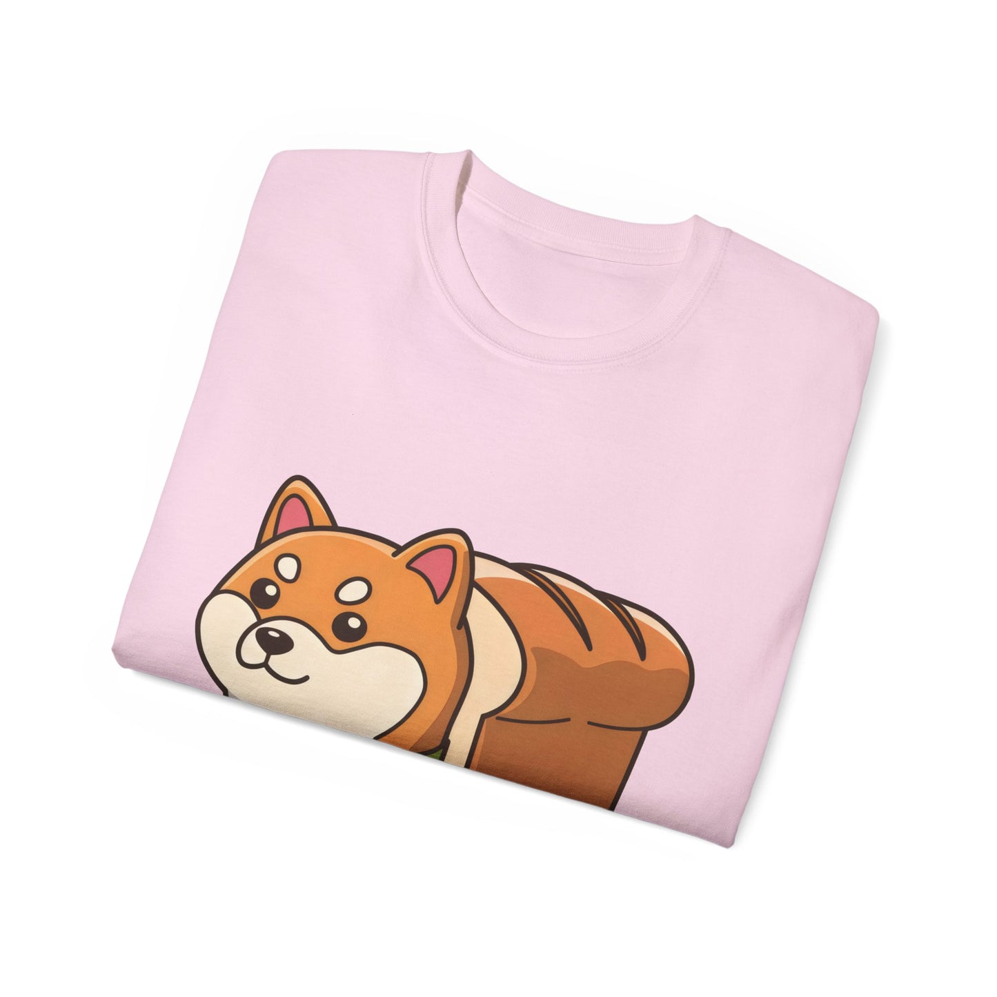 Cute Funny Dog Cartoon Shiba Bread Loaf Unisex Tee Shirt