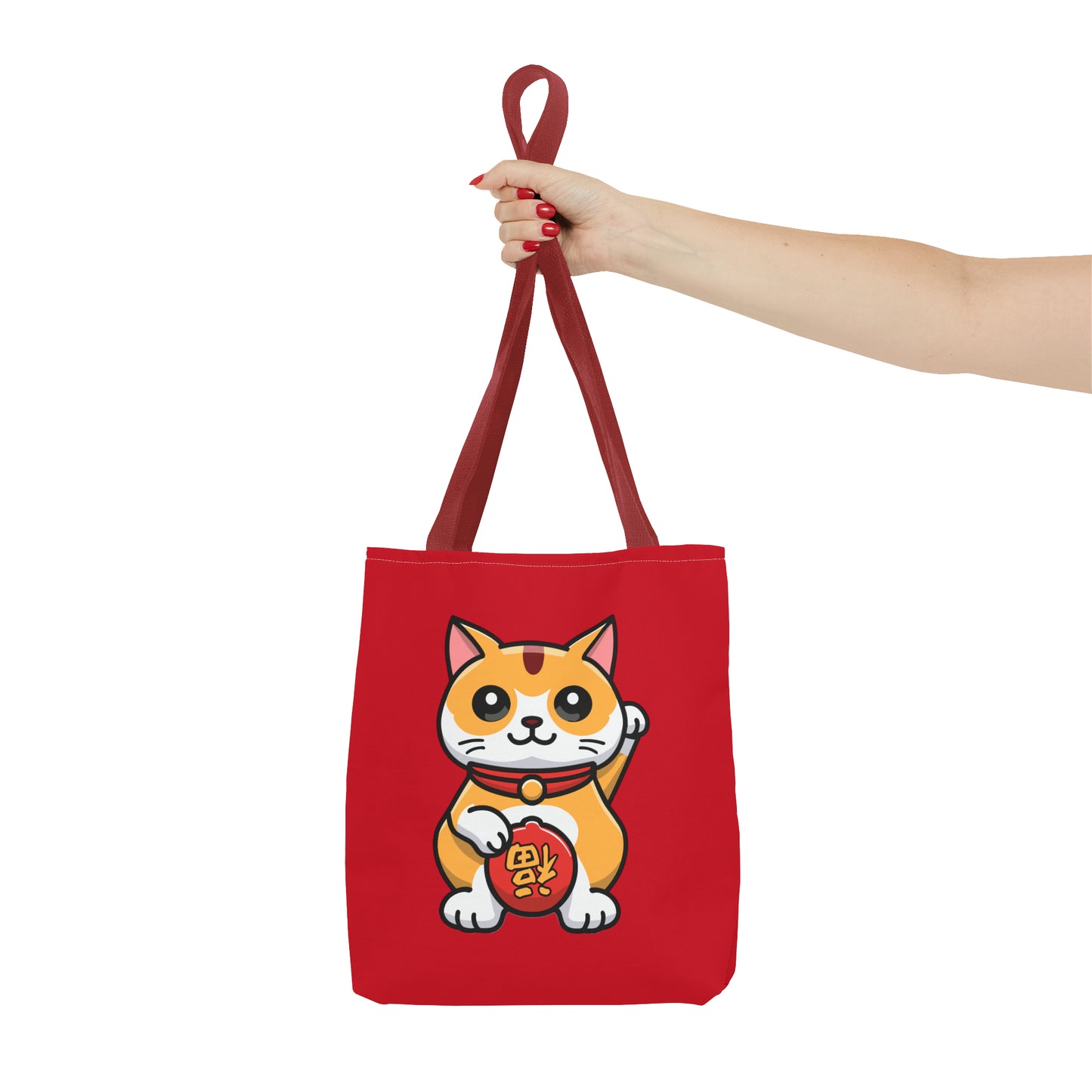 Cute Japanese Lucky Cat Cartoon Chinese New Year Tote Bag