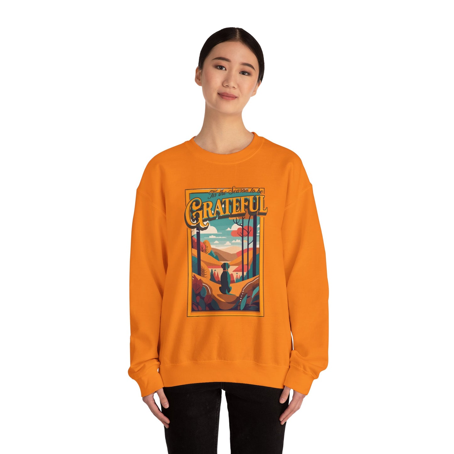 Tis the Season to be Grateful Thanksgiving Unisex Crewneck Sweatshirt