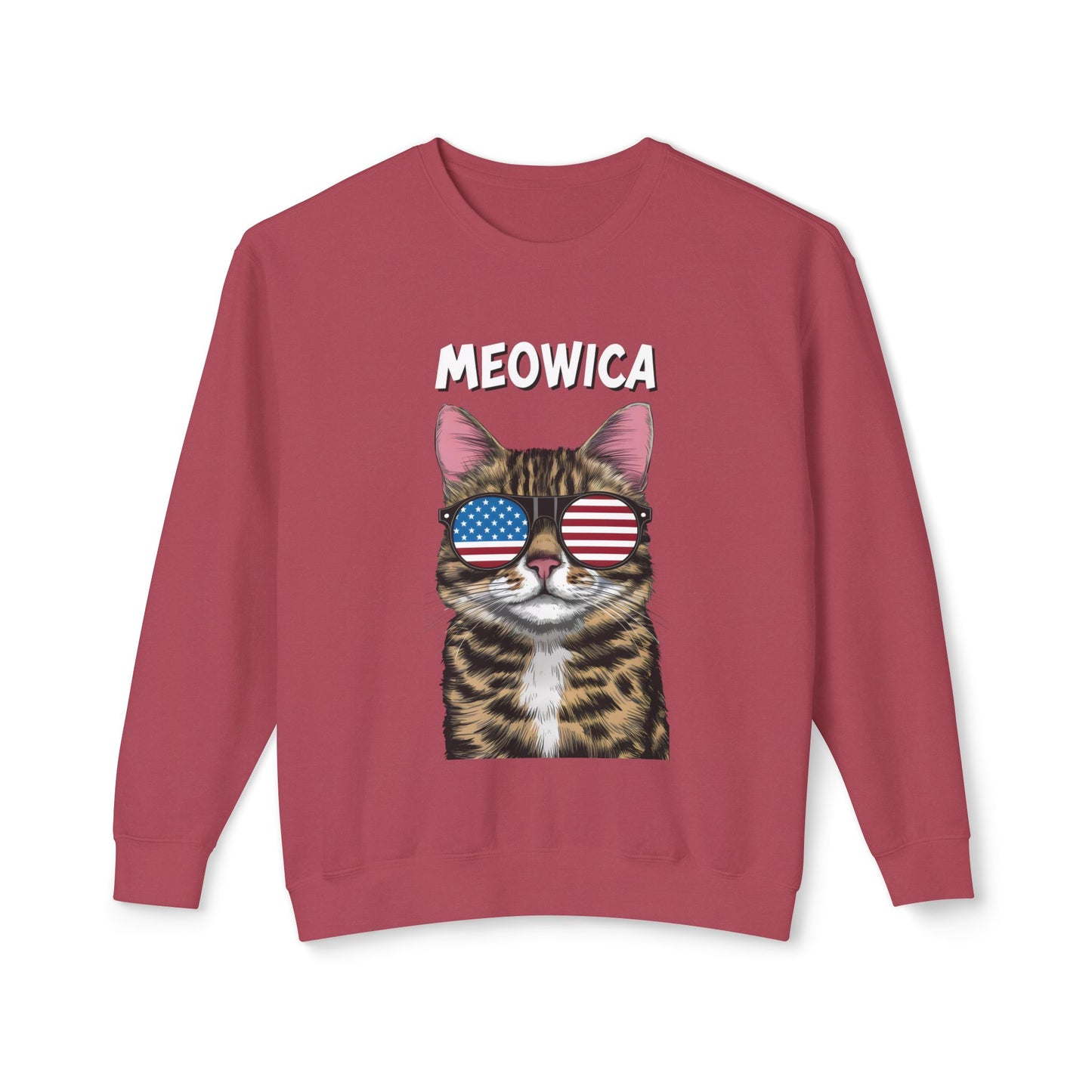 Cat Meme Crewneck Sweatshirt - Cute Meowica Design