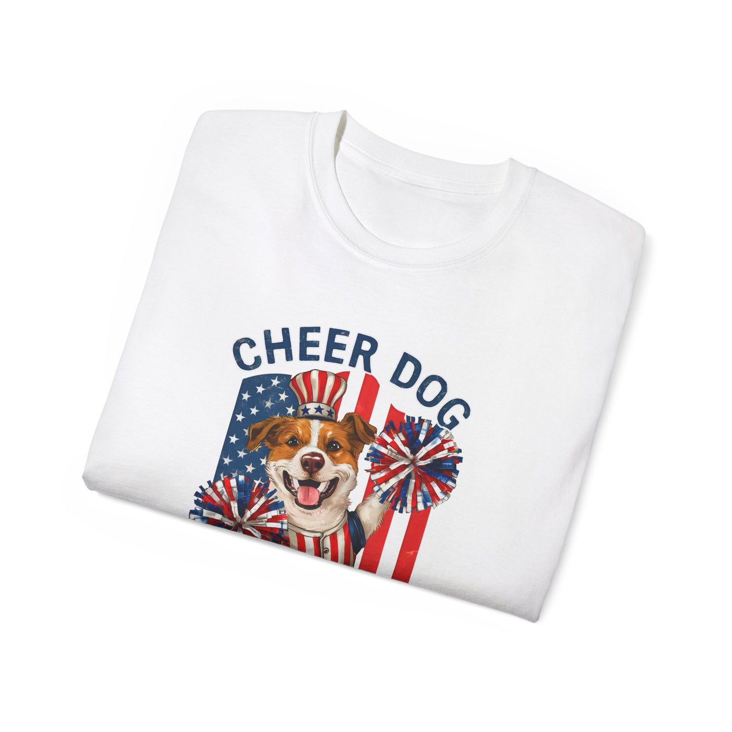 Cute Cartoon Cheer Dog Dad Organic T-Shirt