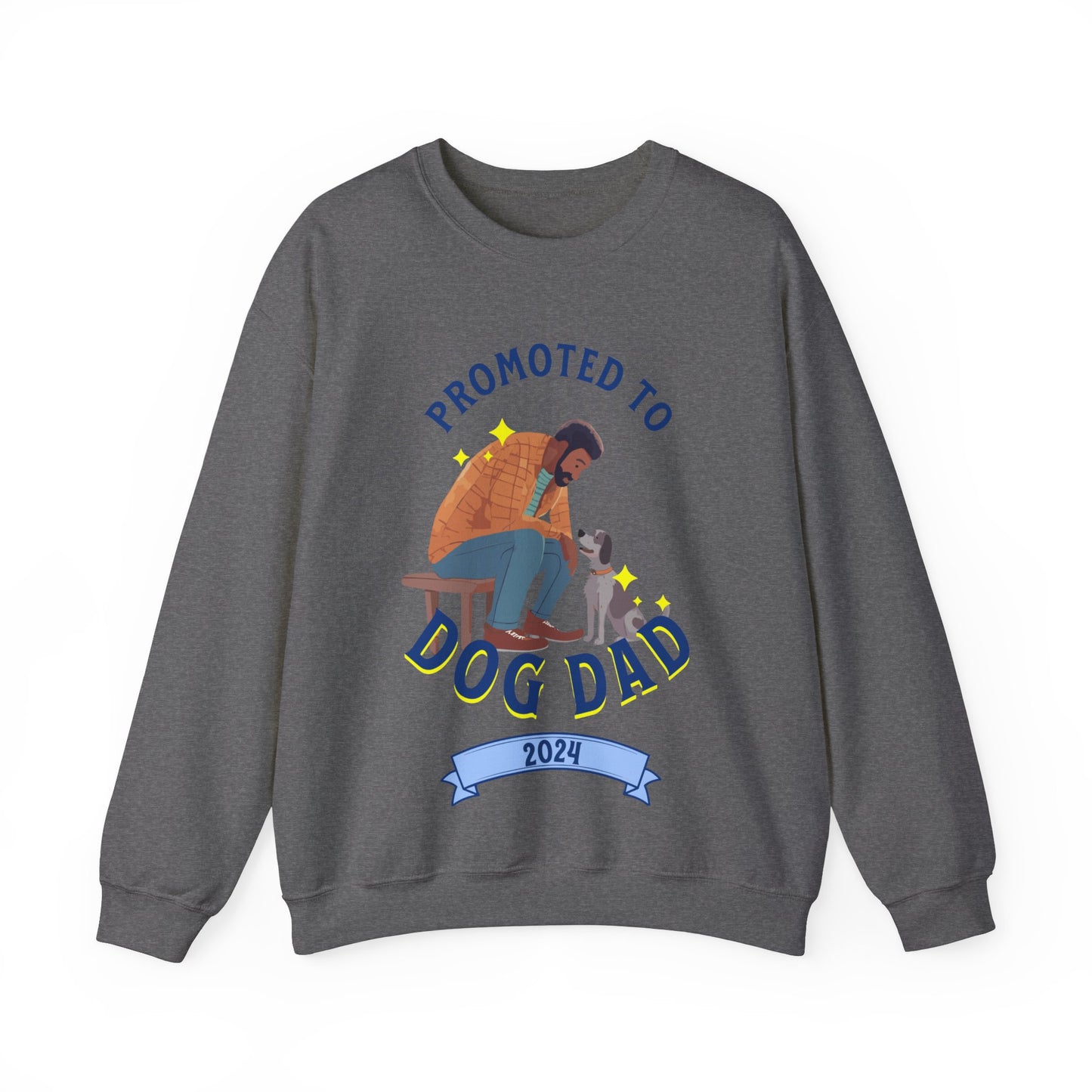 Funny Promoted to Dog Dad Unisex Crewneck Meme Sweatshirt