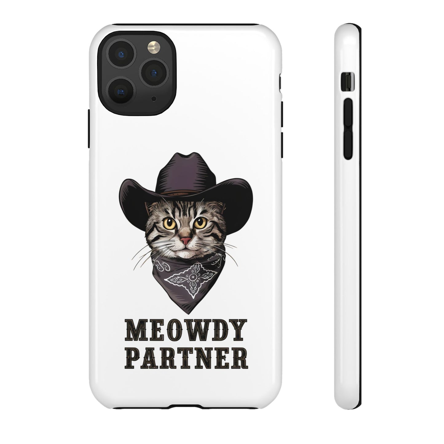 Cute Funny Cat Cartoon Meowdy Partner iPhone Tough Cases