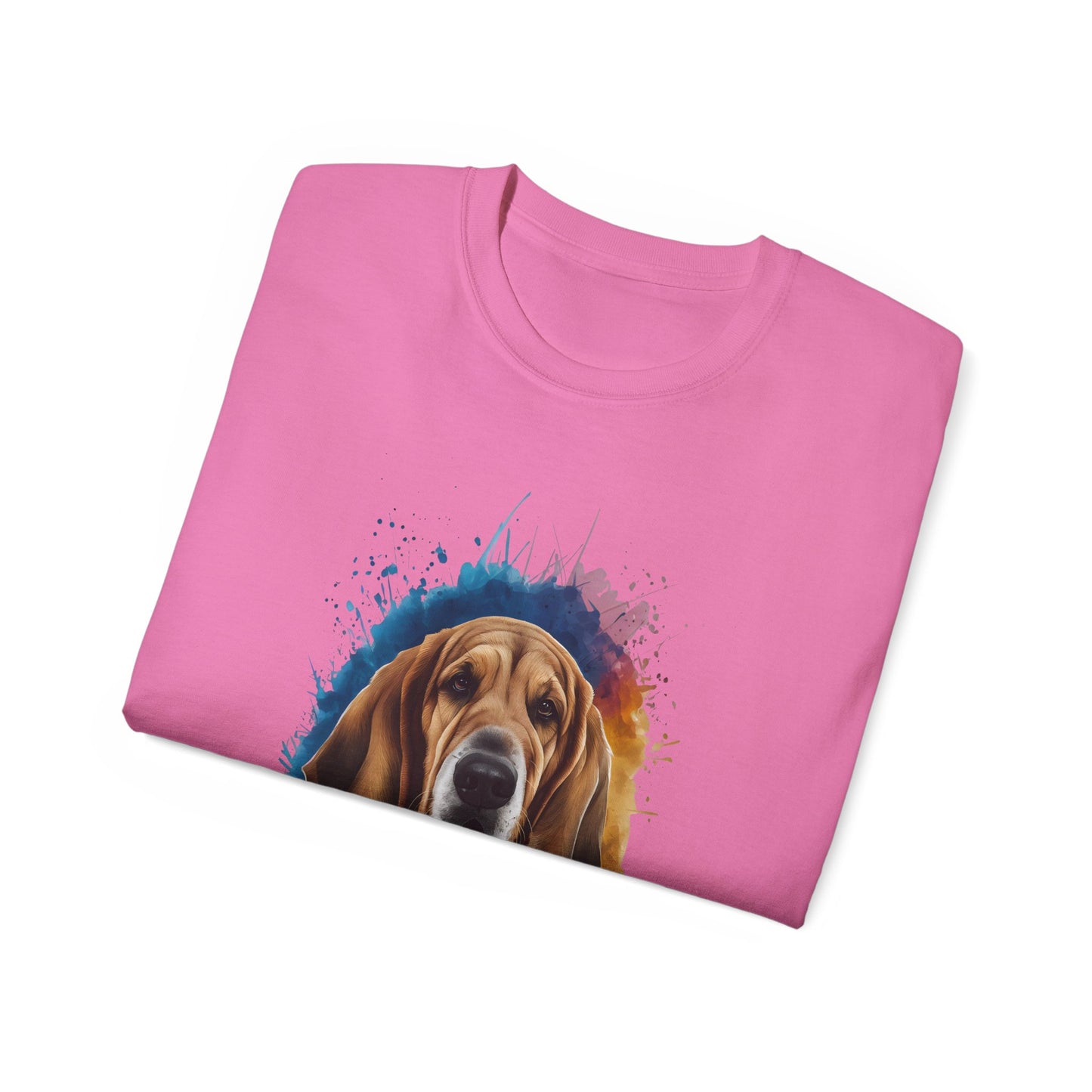 Cute Watercolour Bloodhound Dog Lover Organic T-Shirt