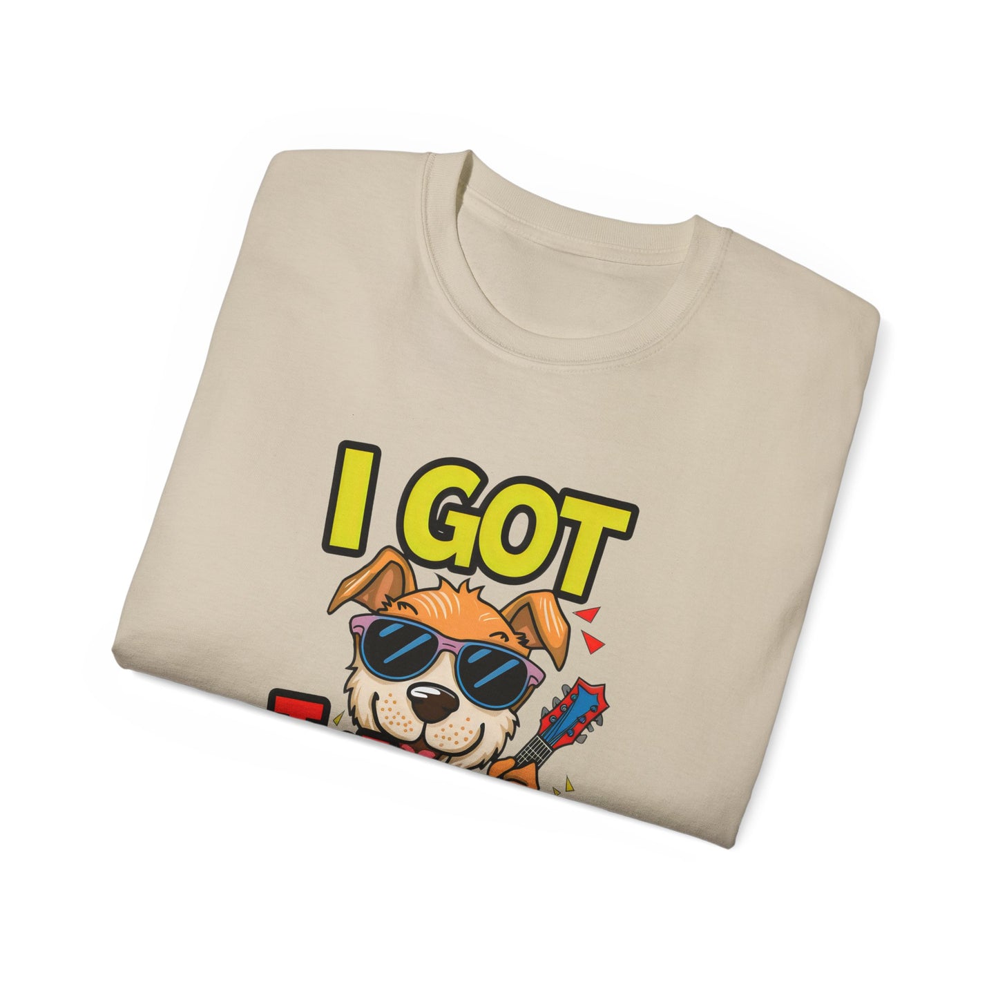 Cute Funny Dog Cartoon I Got That Dog in Me Meme Unisex Organic T-Shirt