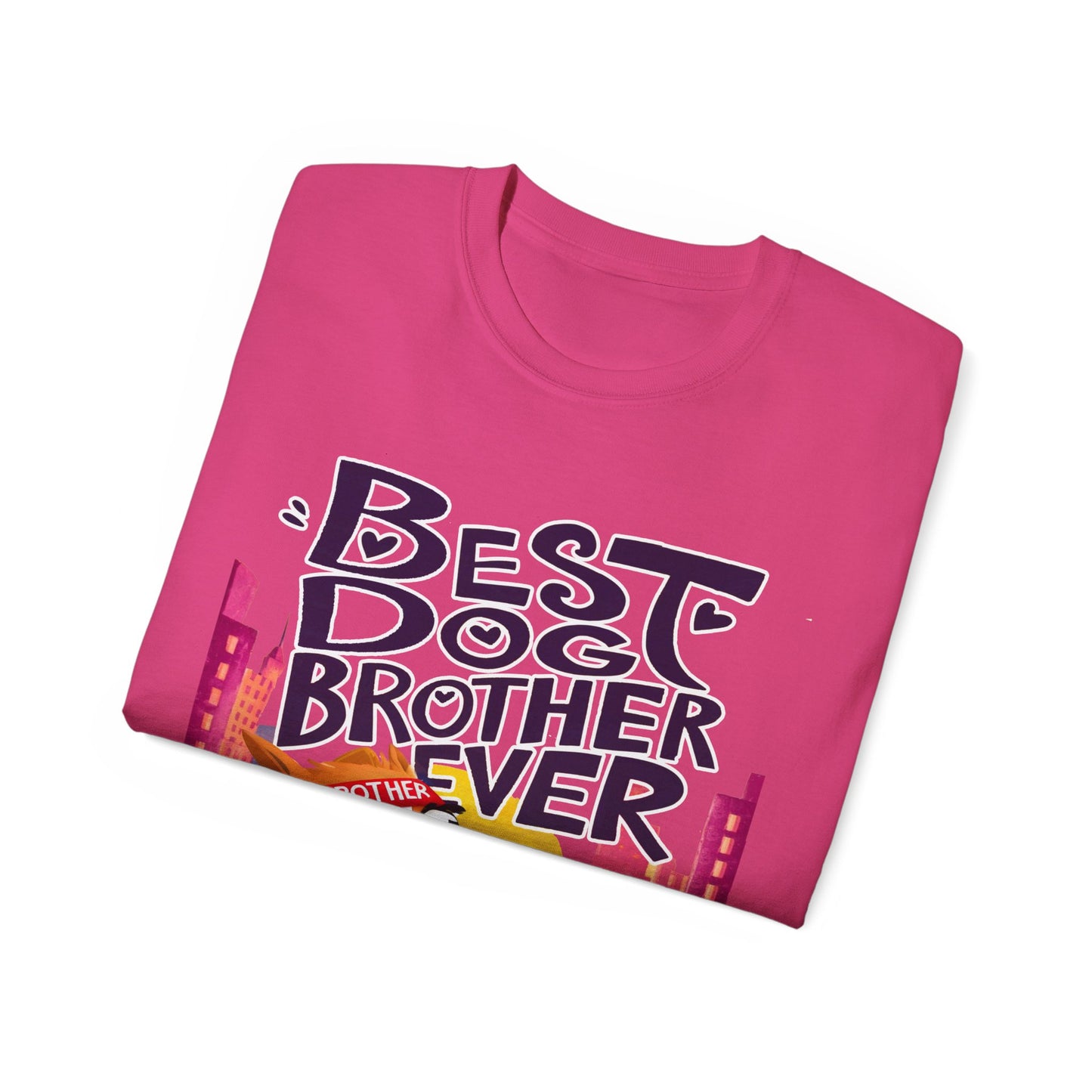 Cute Cartoon Meme Best Dog Brother Ever Organic T-Shirt