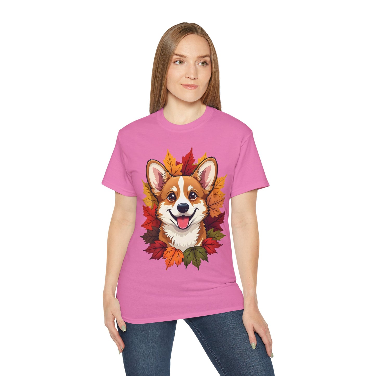 Cute Dog Cartoon Corgi Fall Tee