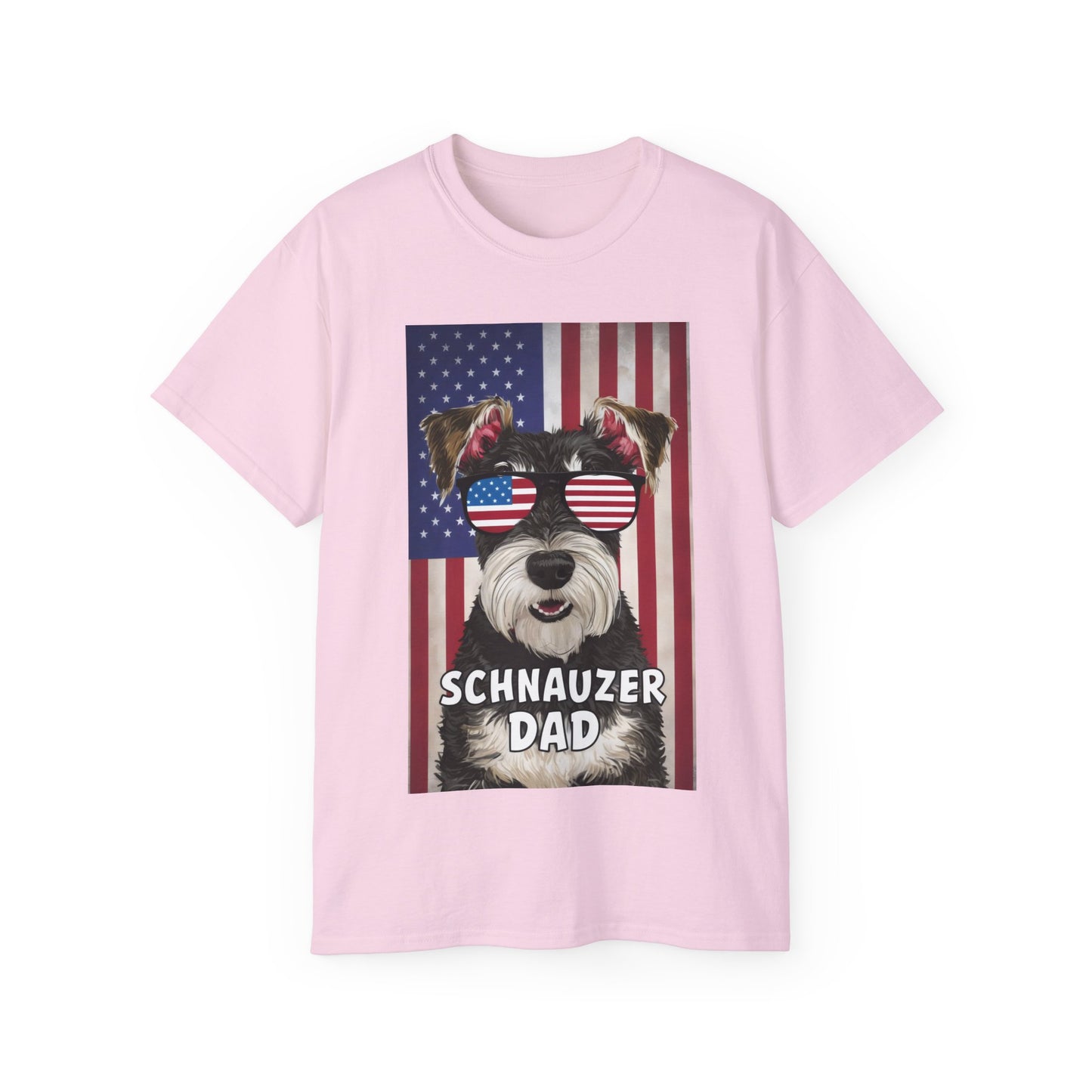 Cute Dog Cartoon Schnauzer Dad Organic T-Shirt