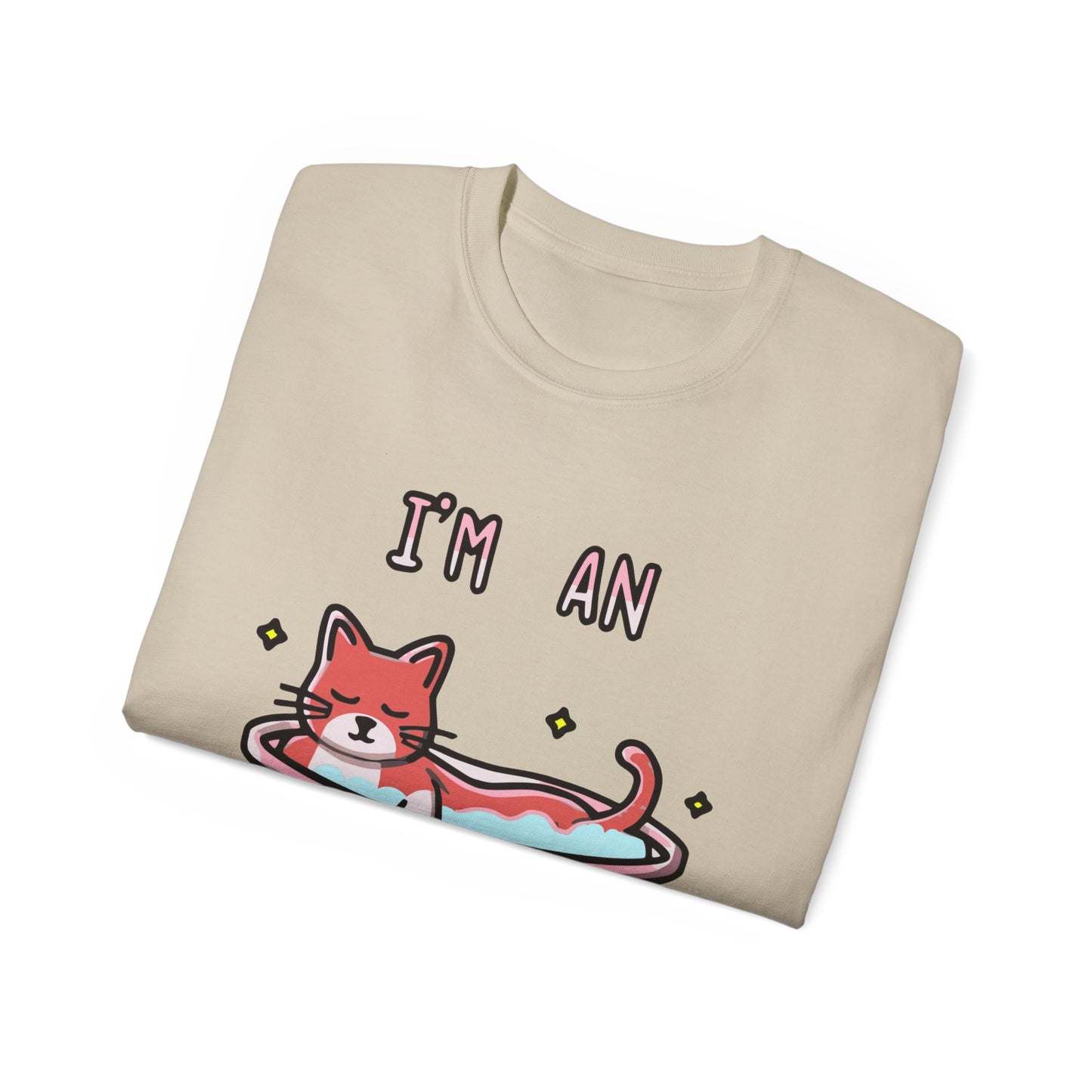 Cute Cat Cartoon I'm an Indoor Cat Unisex Organic T-Shirt