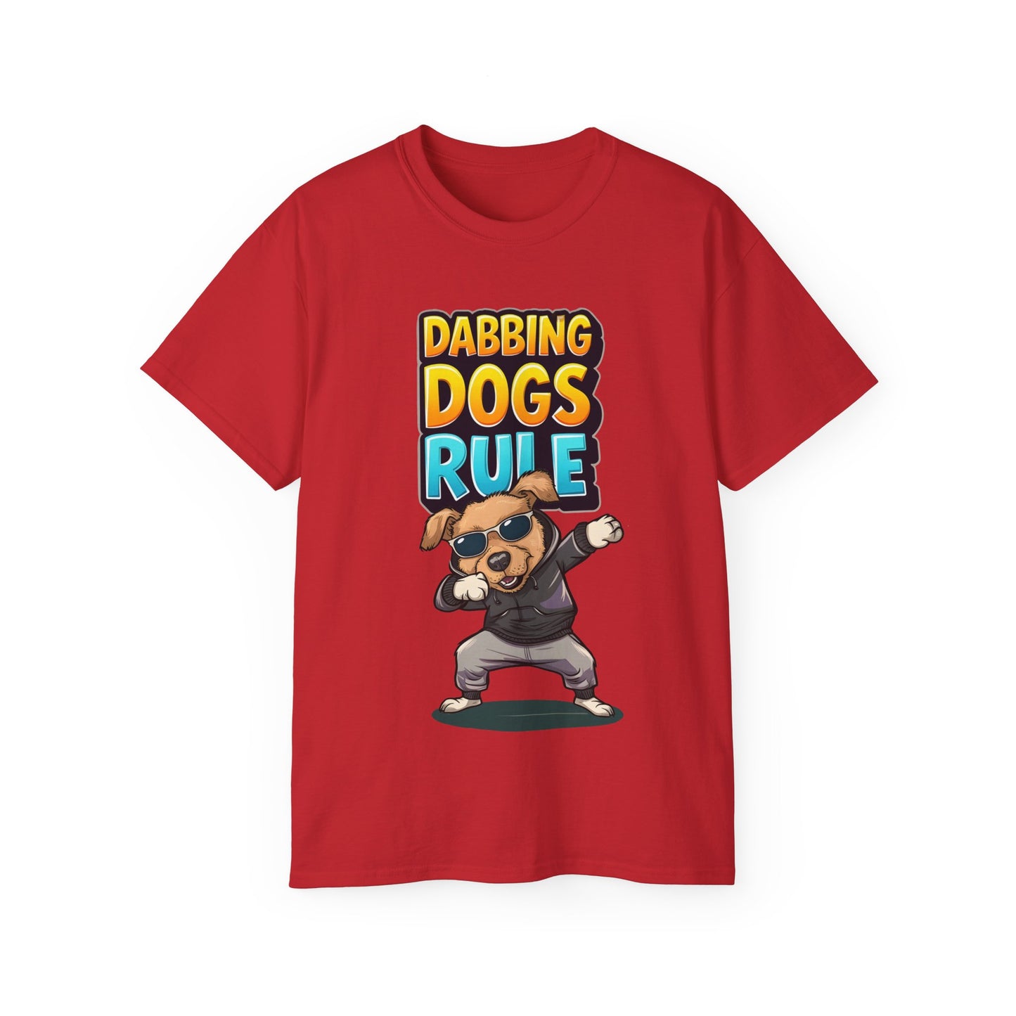 Cute Cartoon Dabbing Dogs Rule Unisex Organic T-Shirt