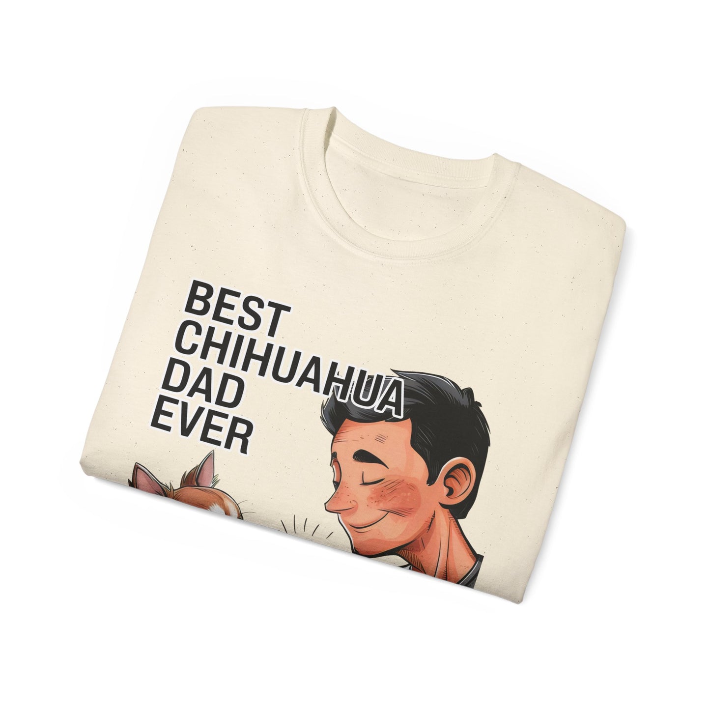 Cute Funny Cartoon Best Chihuahua Dad Ever Organic T-Shirt