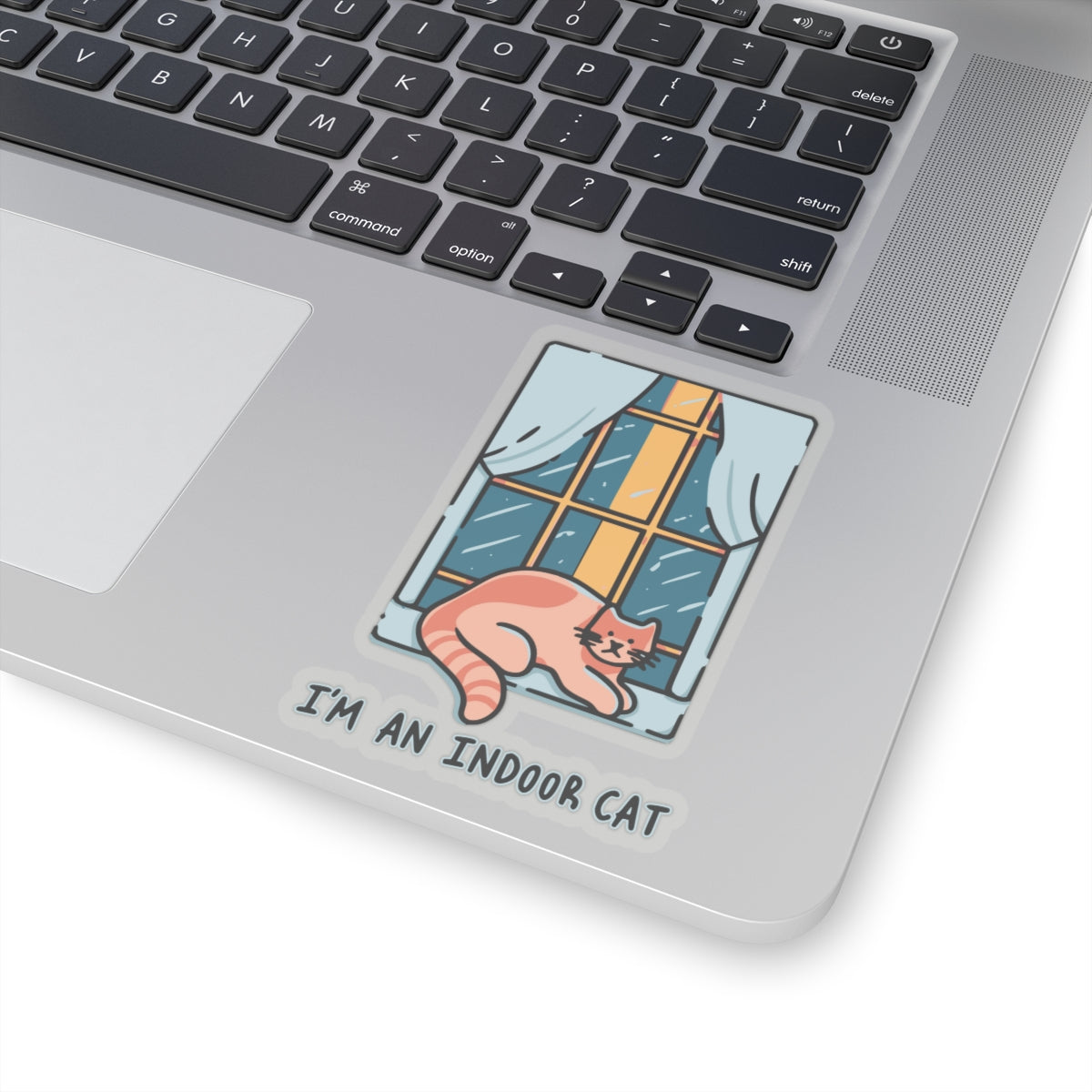 Cute Cat Cartoon I'm an Indoor Cat  Kiss-cut Stickers