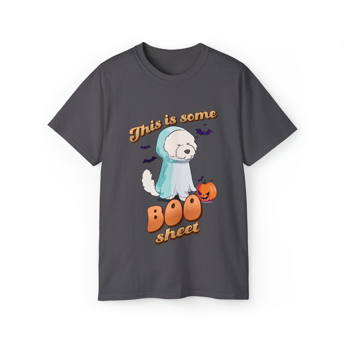 Cheeky Bichon Cute Funny This is Some Boo Sheet Unisex Organic T-Shirt