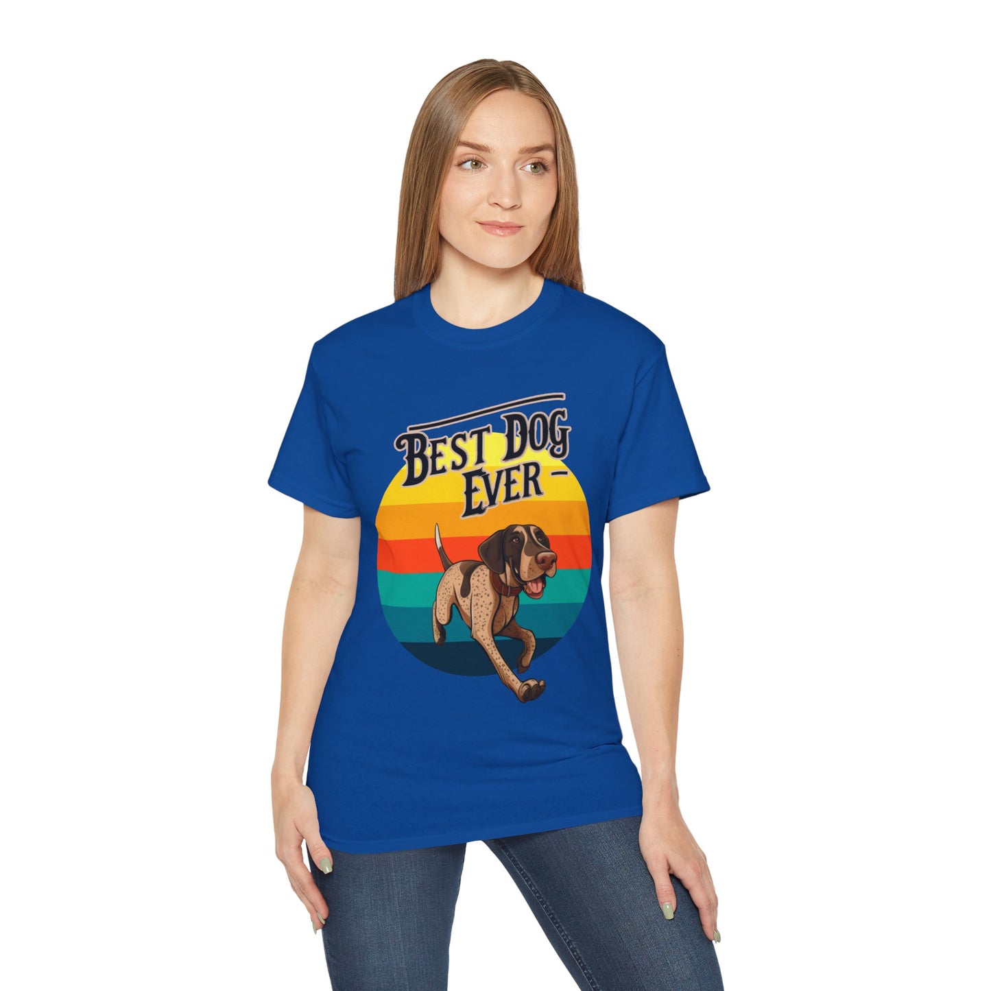 Cute Best Dog Ever German Shepherd Pointer GSP Unisex Organic T-Shirt