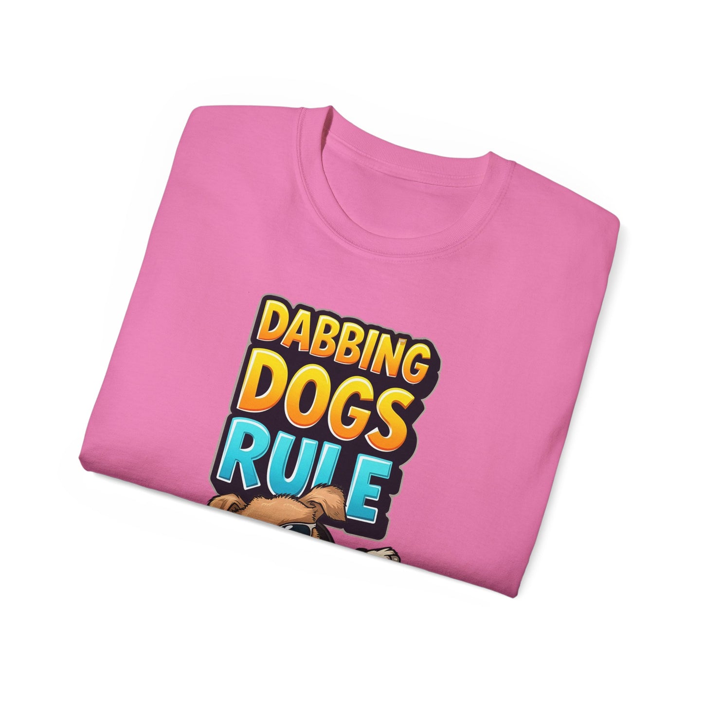 Cute Cartoon Dabbing Dogs Rule Unisex Organic T-Shirt