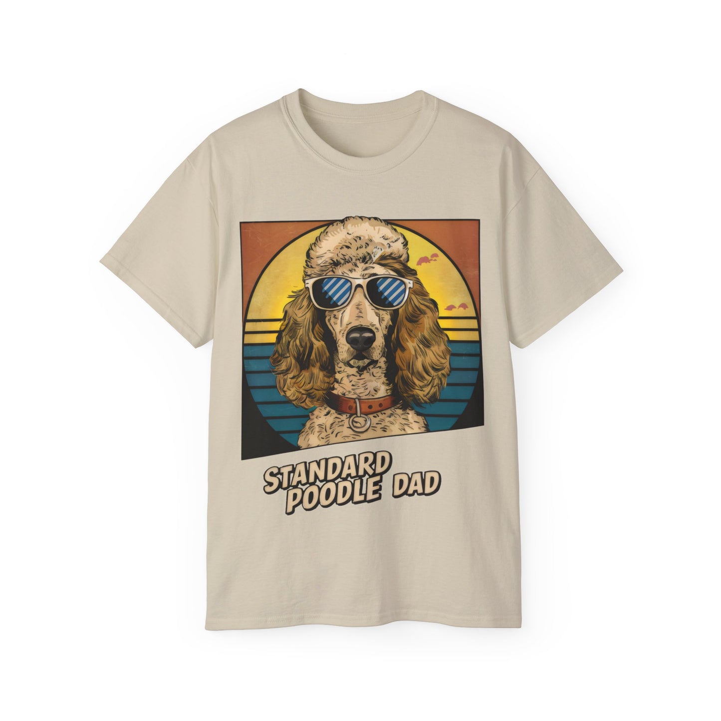 Cute Cartoon Standard Poodle Dad Organic T-Shirt