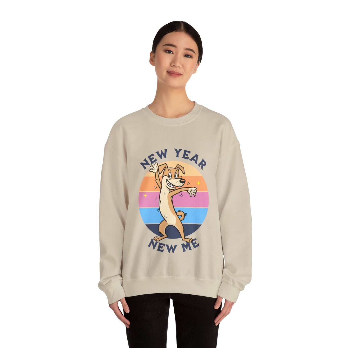 Cute Funny New Year New Me Unisex Crewneck Sweatshirt