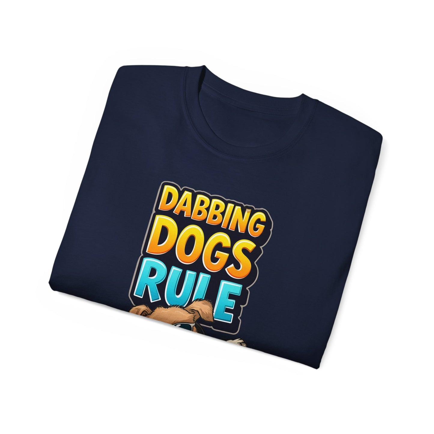 Cute Cartoon Dabbing Dogs Rule Unisex Organic T-Shirt