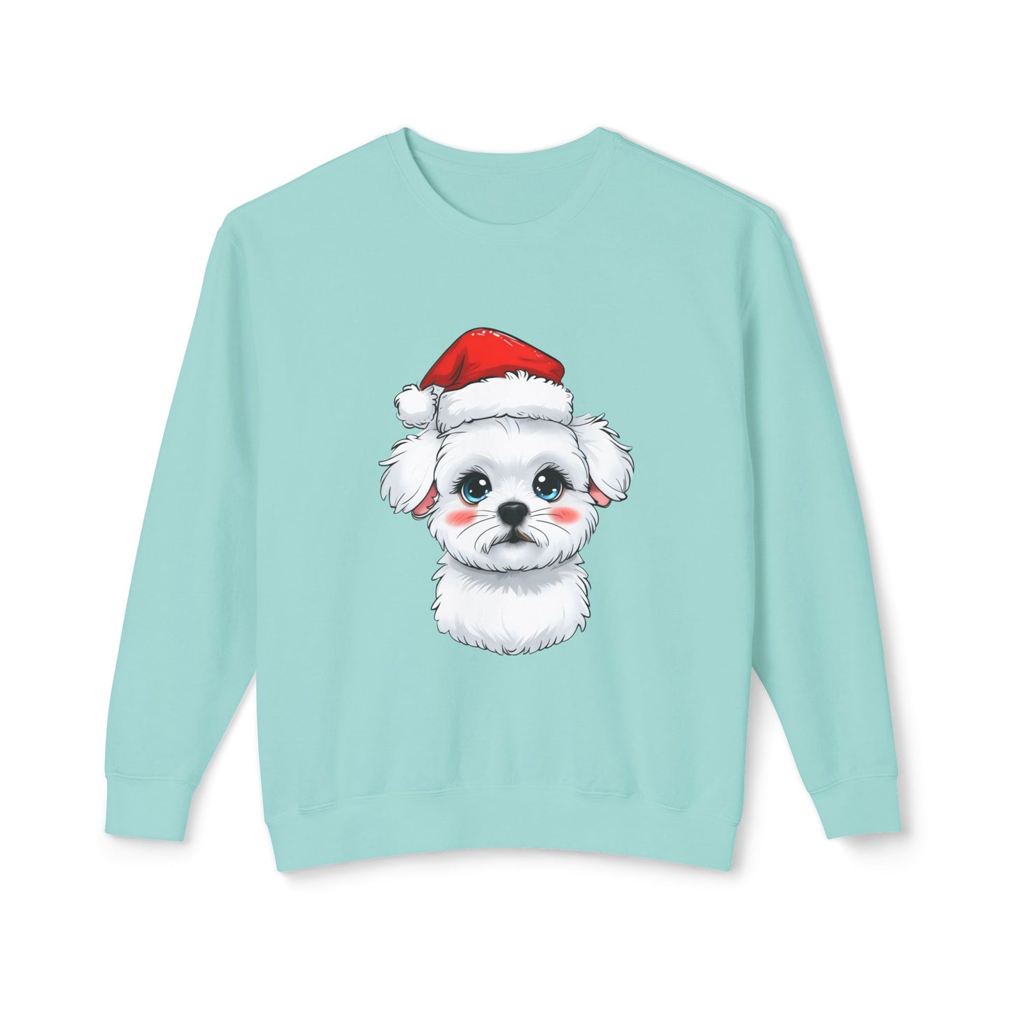 Cute Dog Cartoon Bichon Frise Christmas Sweatshirt