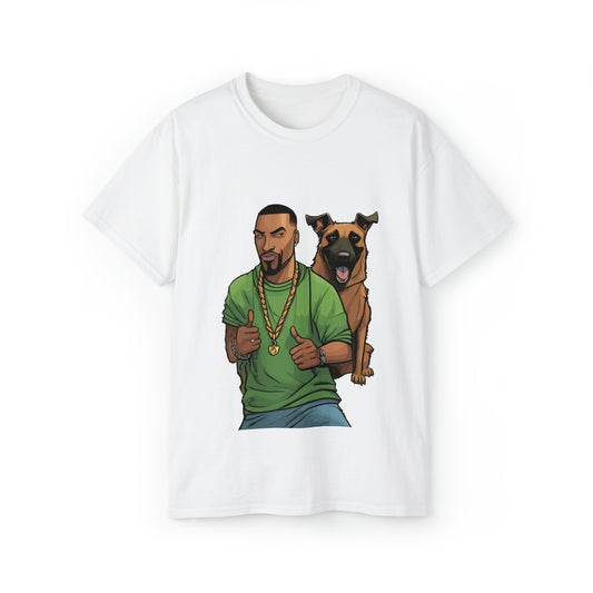 Cute Funny Rappers with Puppies Unisex Organic T-Shirt