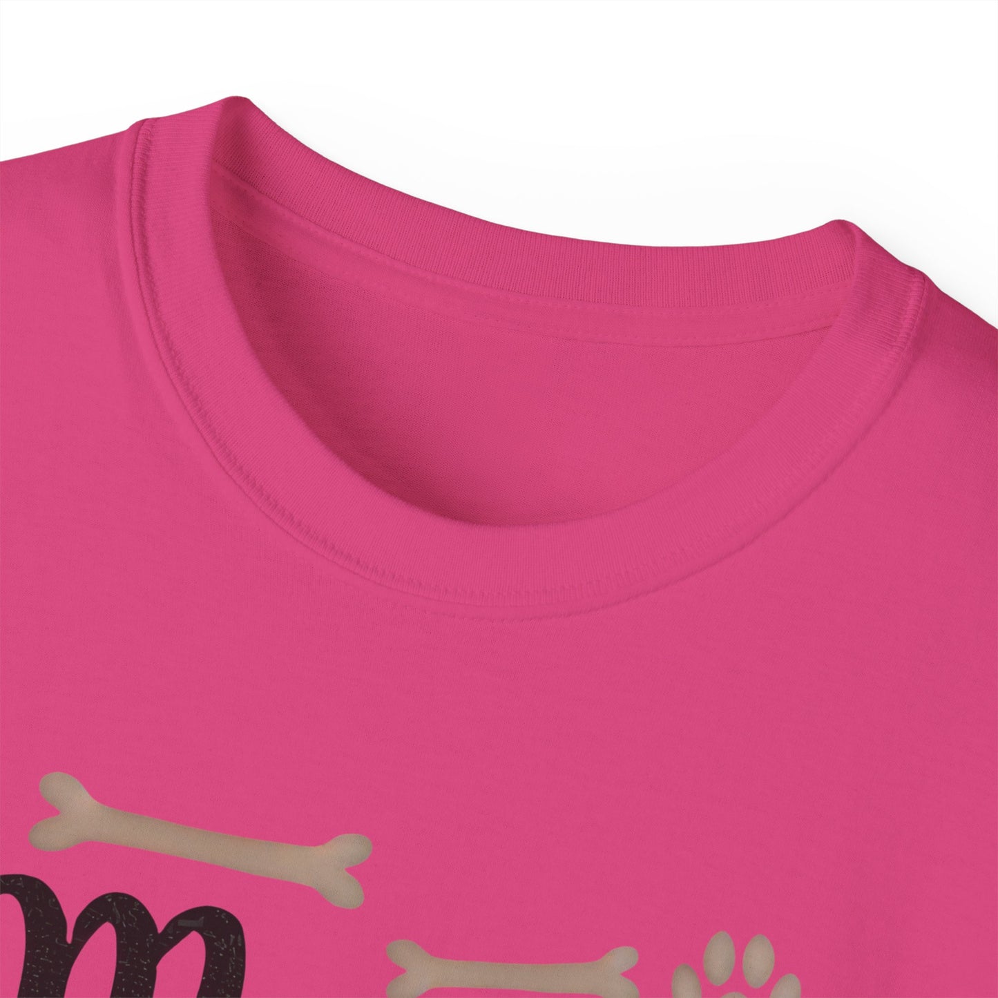 Cute Mama of the Birthday Girl Paw Print Organic T-Shirt