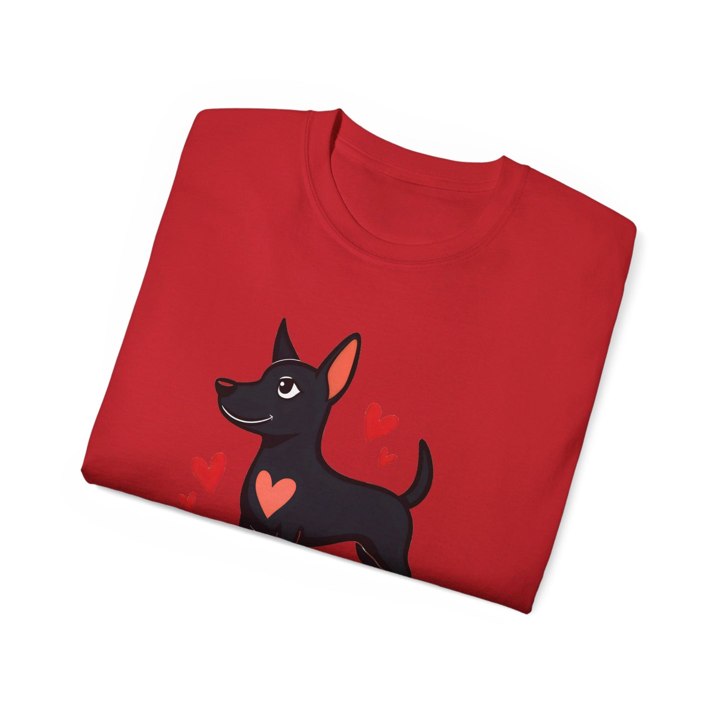 Cute Dog Cartoon Pawsitive Vibes Only Unisex Organic T-Shirt