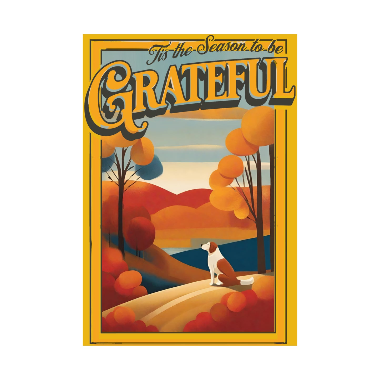 Tis the Season to be Grateful Thanksgiving Matte Vertical Posters