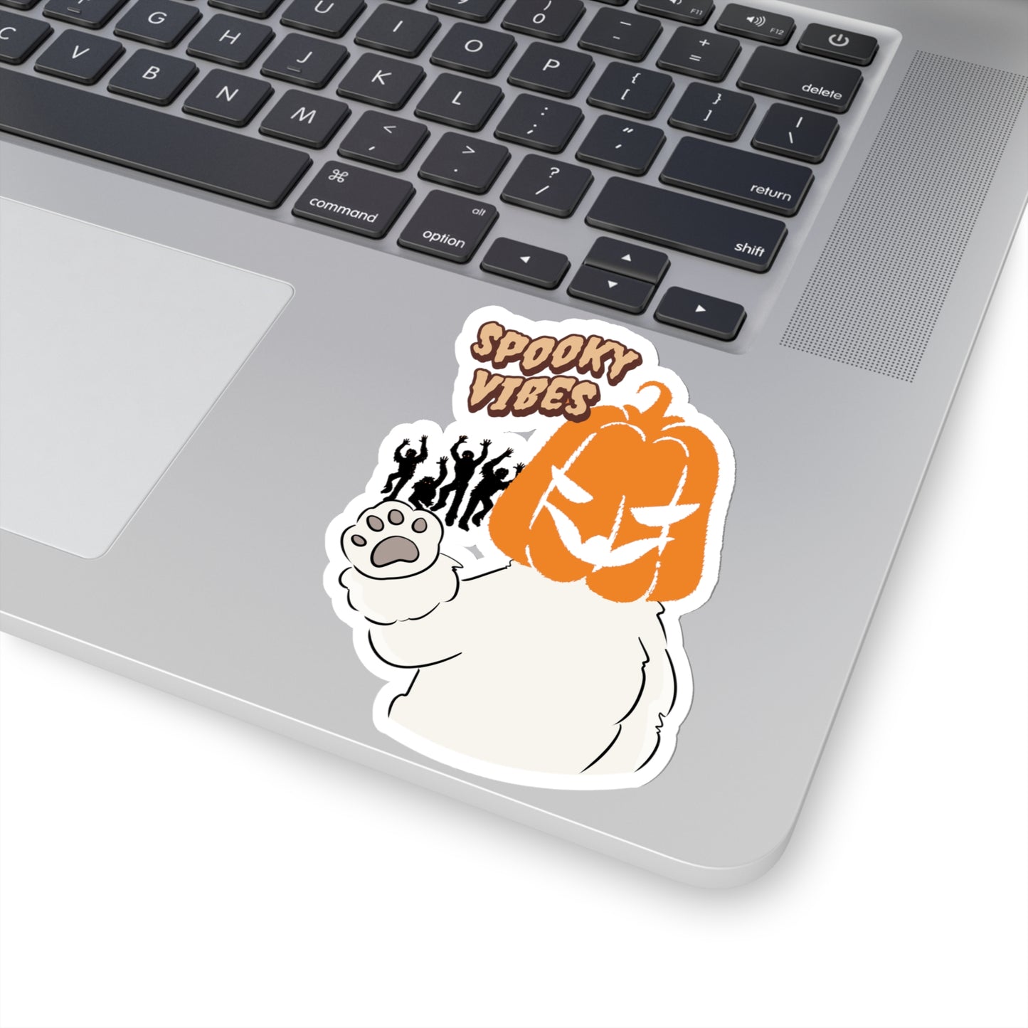 Cheeky Bichon Spooky Vibes Dog Kiss-cut Stickers