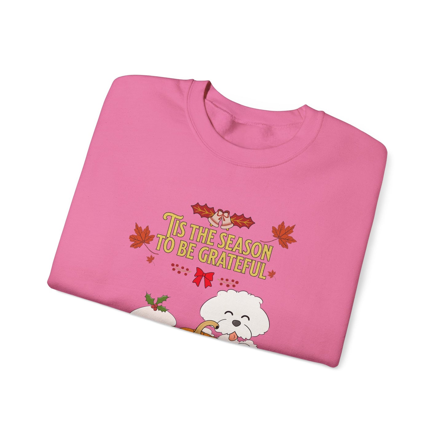 Tis the Season to be Grateful Thanksgiving Unisex Crewneck Sweatshirt