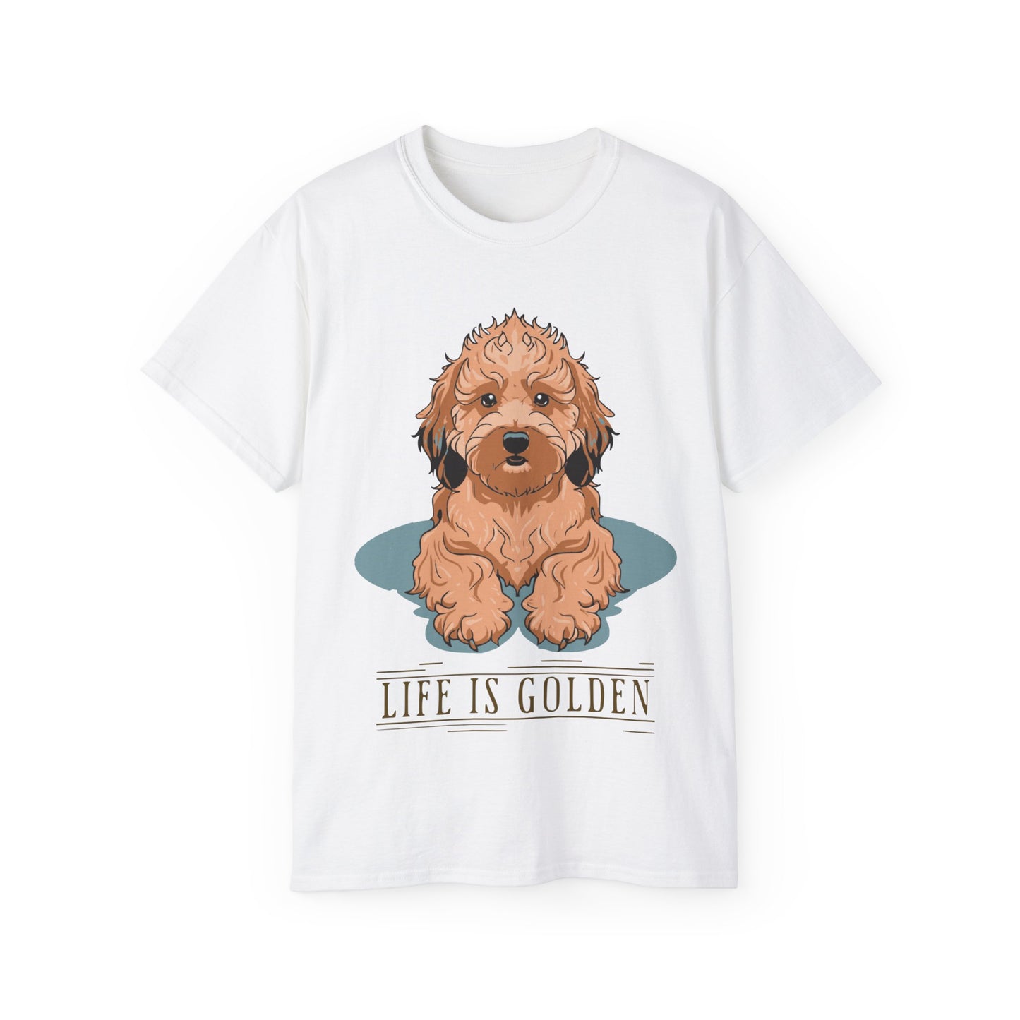 Goldendoodle Lover Life is Golden Unisex Organic T-Shirt