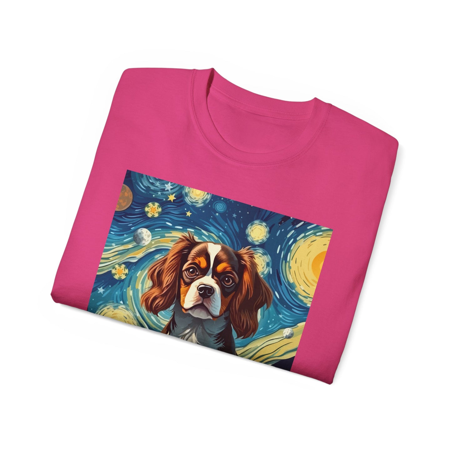 Starry Night Cavalier King Charles Spaniel Organic Tee