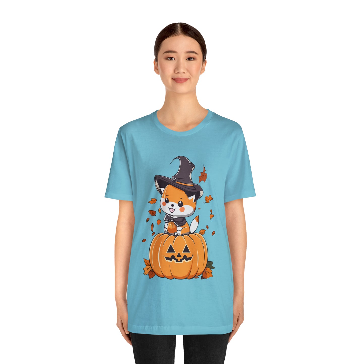 Cute Shiba Pumpkin Unisex Jersey Short Sleeve Tee