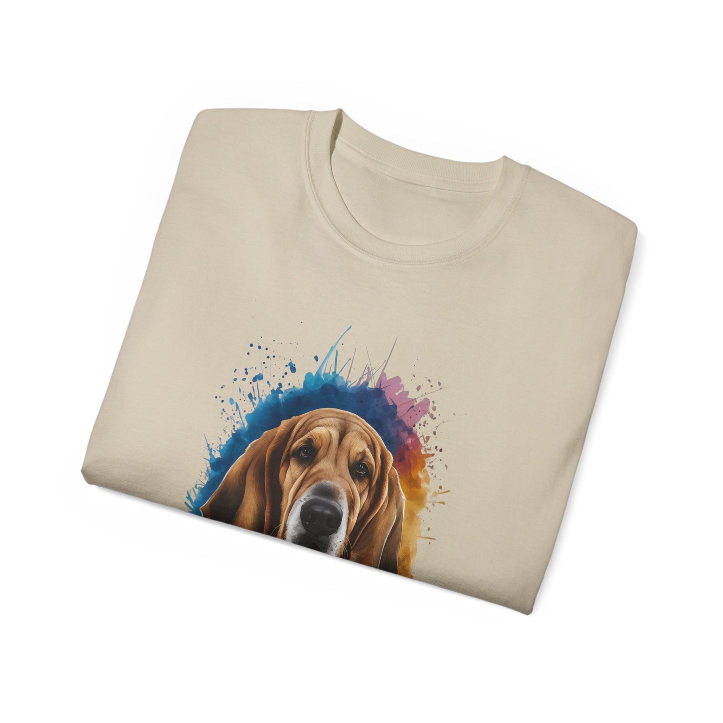 Cute Watercolour Bloodhound Dog Lover Organic T-Shirt